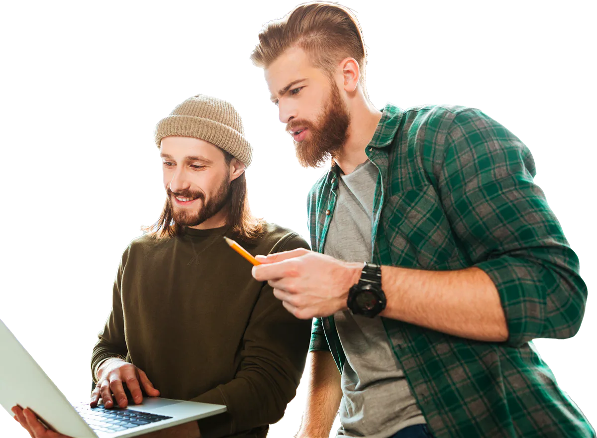Digitalberater entwickeln gemeinsam eine Website